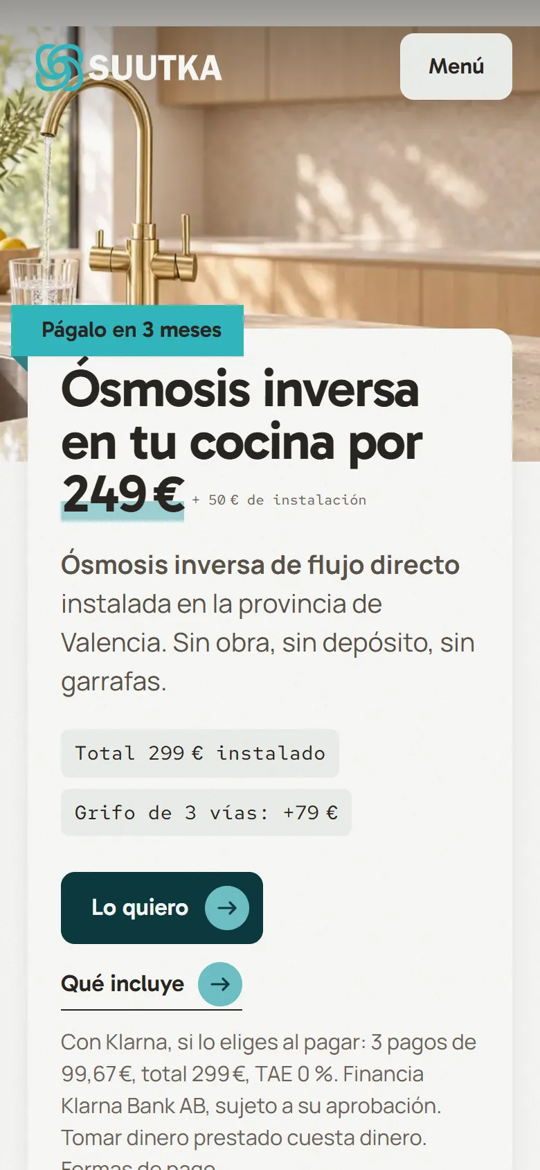 La misma tienda de ósmosis en un móvil.